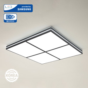 데이샤블랙 정사각 거실8등 리네아블랙 LED거실등 LED 240W