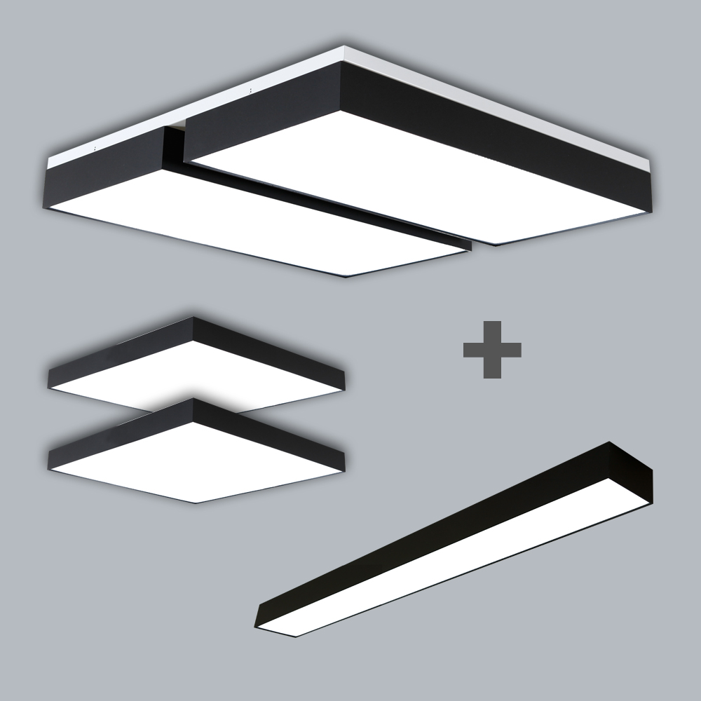 컴바인 아스텔블랙 LED조명세트 20평대 거실등+방등2개+주방등 LED거실등세트